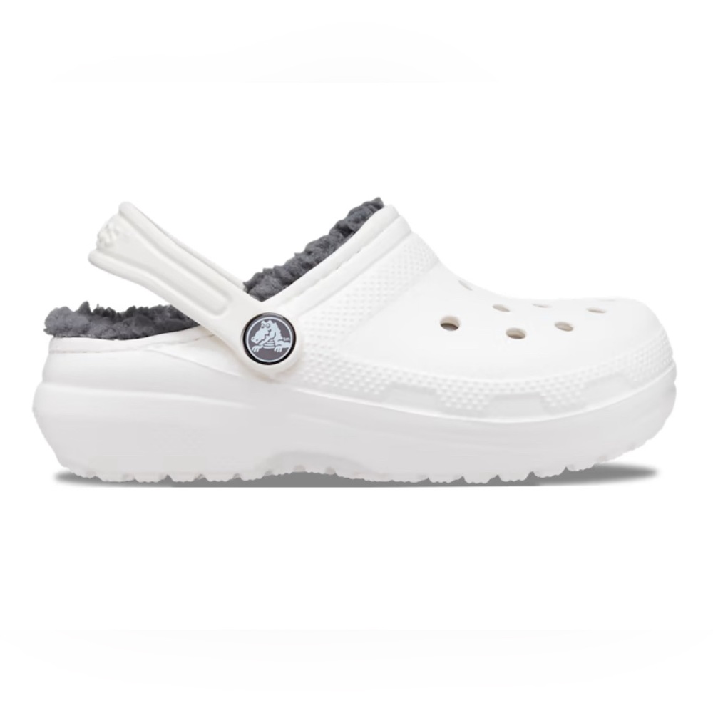 White fluffy Crocs - size W6 / M4